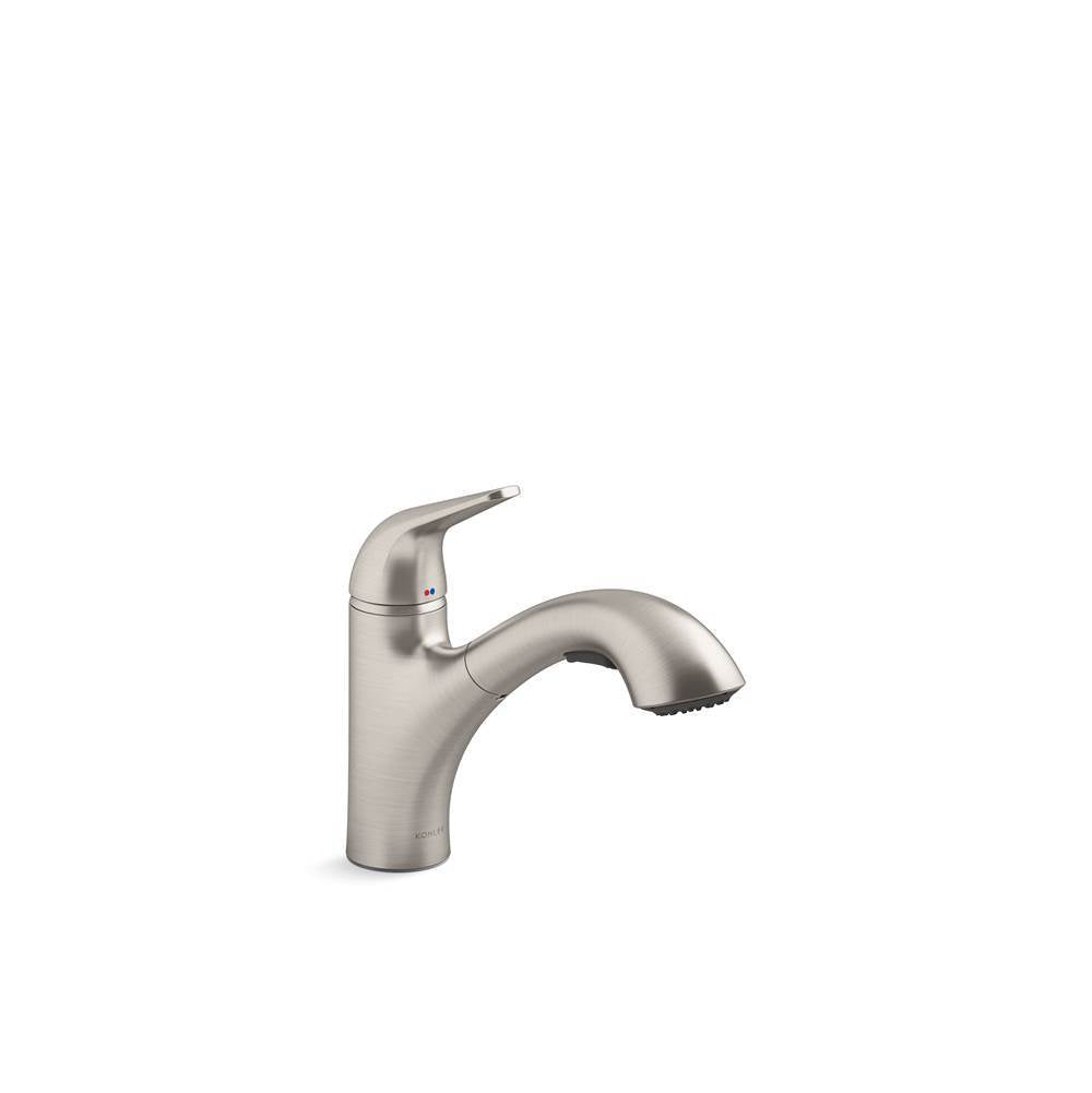 Kohler - Jolt Pull-out kitchen sink faucet with two-function sprayhead - Vibrant Stainless