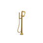 Kohler - ToneE Floor-mount bath filler trim with handshower - Vibrant Brushed Moderne Brass