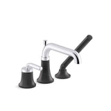 Kohler - ToneE Deck-mount bath faucet with handshower - Polished Chrome With Matte Black
