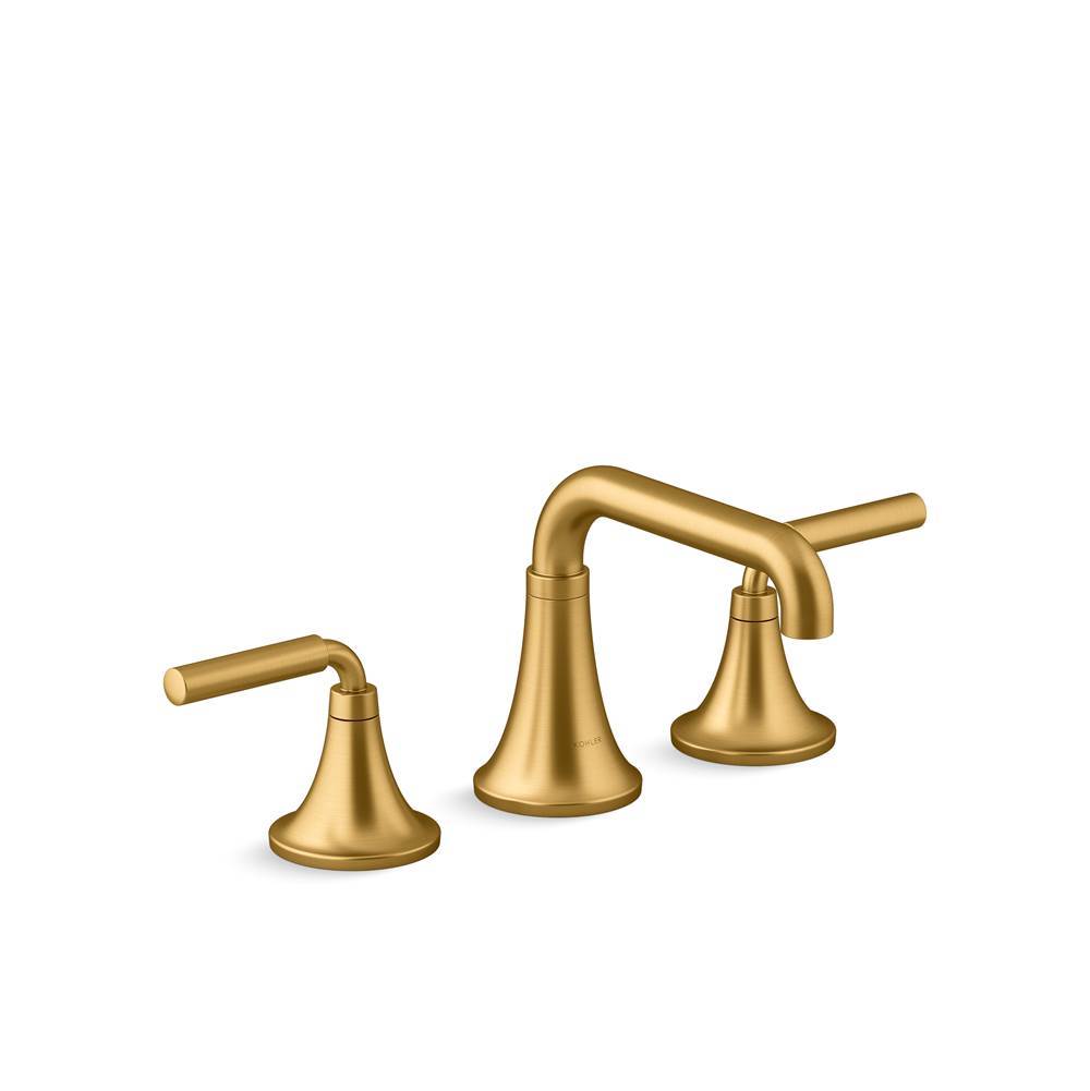 Kohler - ToneE Widespread bathroom sink faucet, 1.2 gpm - Vibrant Brushed Moderne Brass