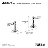 Artifacts Lever bathroom sink faucet handles