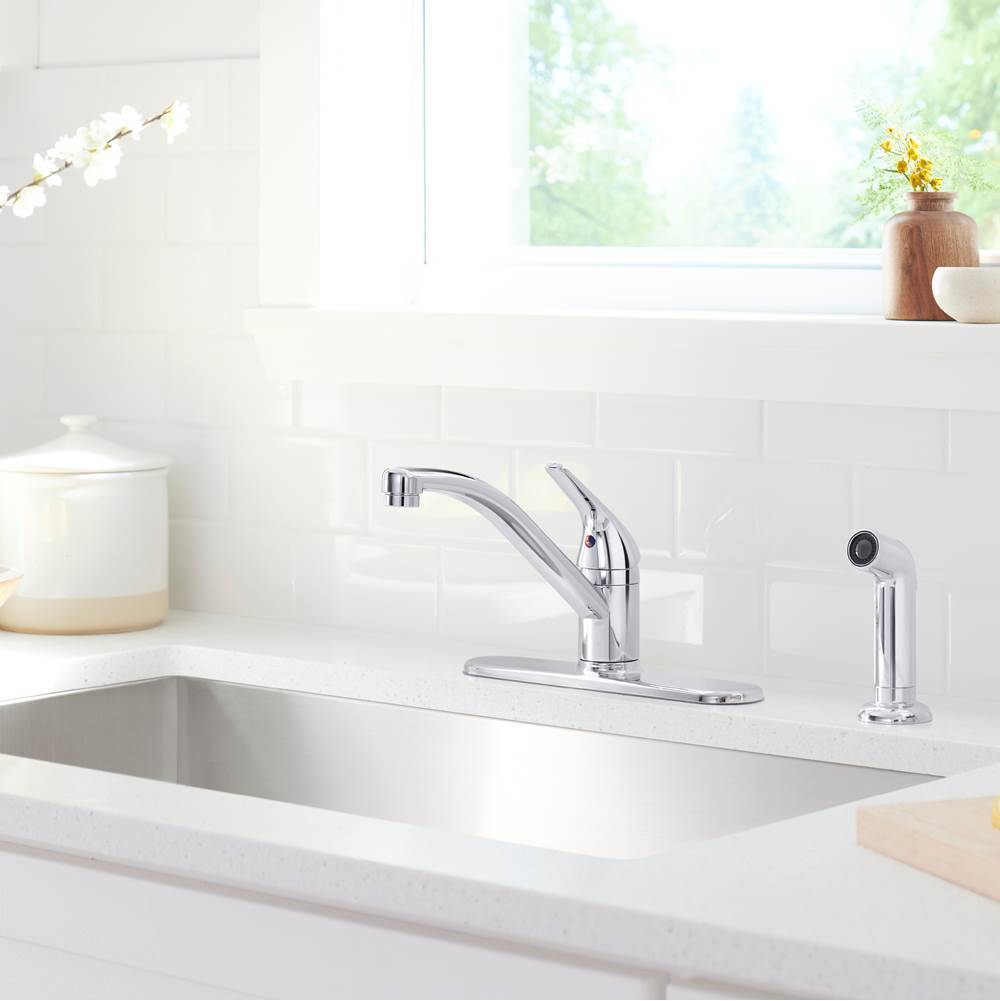 Jolt Single-handle kitchen sink faucet with side sprayer