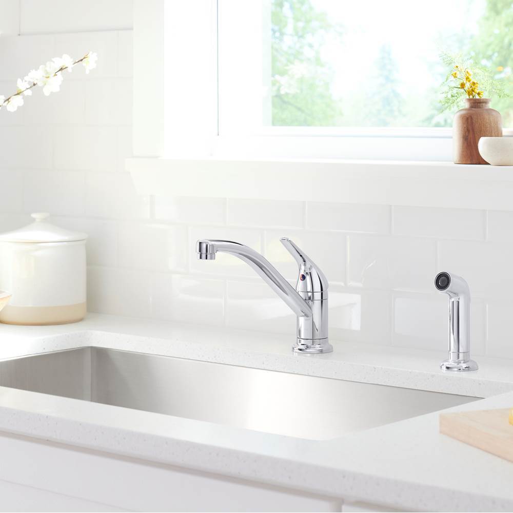 Jolt Single-handle kitchen sink faucet with side sprayer