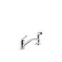 Kohler - Jolt Single-handle kitchen sink faucet with side sprayer - Polished Chrome