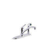Kohler - Jolt Single-handle kitchen sink faucet with side sprayer - Polished Chrome