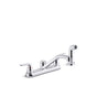 Kohler - Jolt Two-handle kitchen sink faucet with side sprayer - Polished Chrome