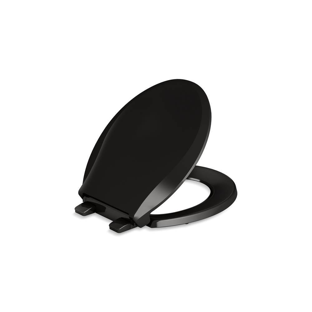 Kohler - Cachet ReadyLatch Quiet-CloseE round-front toilet seat - Black