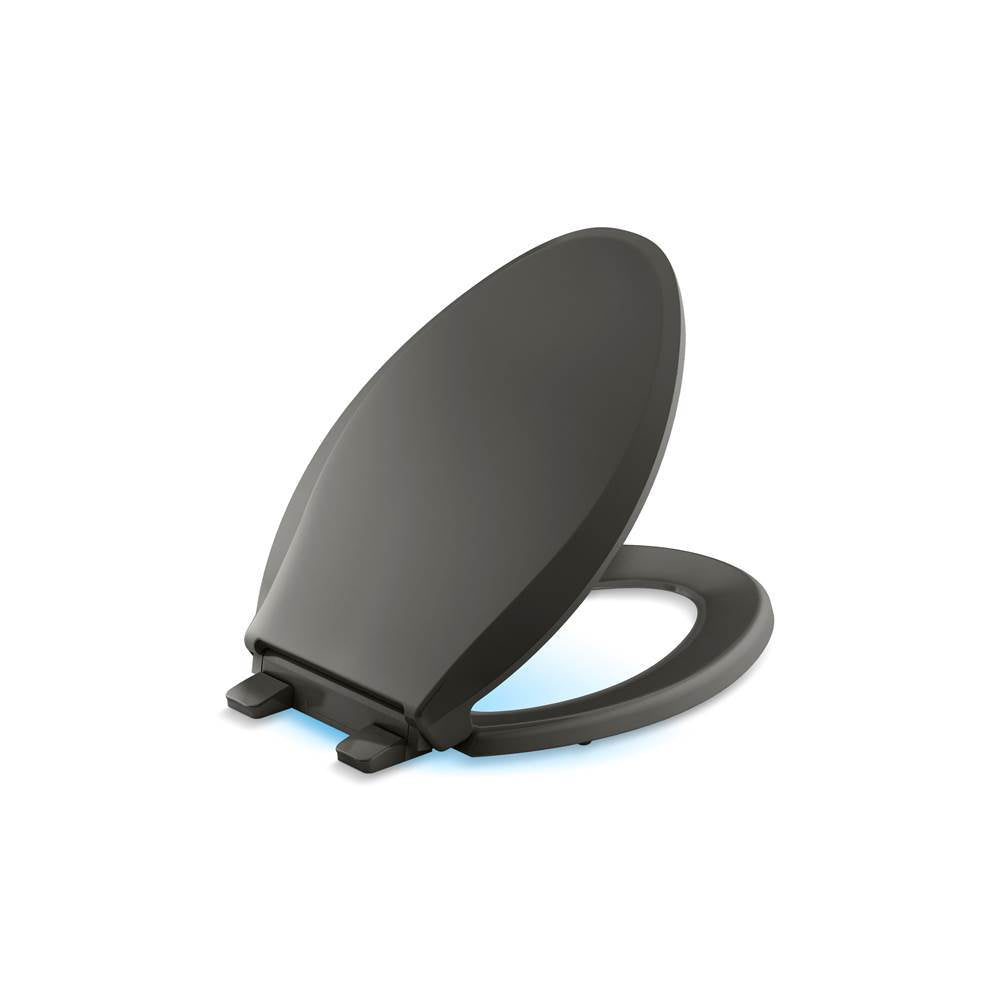 Kohler - Cachet Nightlight ReadyLatch Quiet-CloseE elongated toilet seat - Thunder Grey