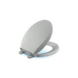 Kohler - Cachet Nightlight ReadyLatch Quiet-CloseE round-front toilet seat - Ice Grey