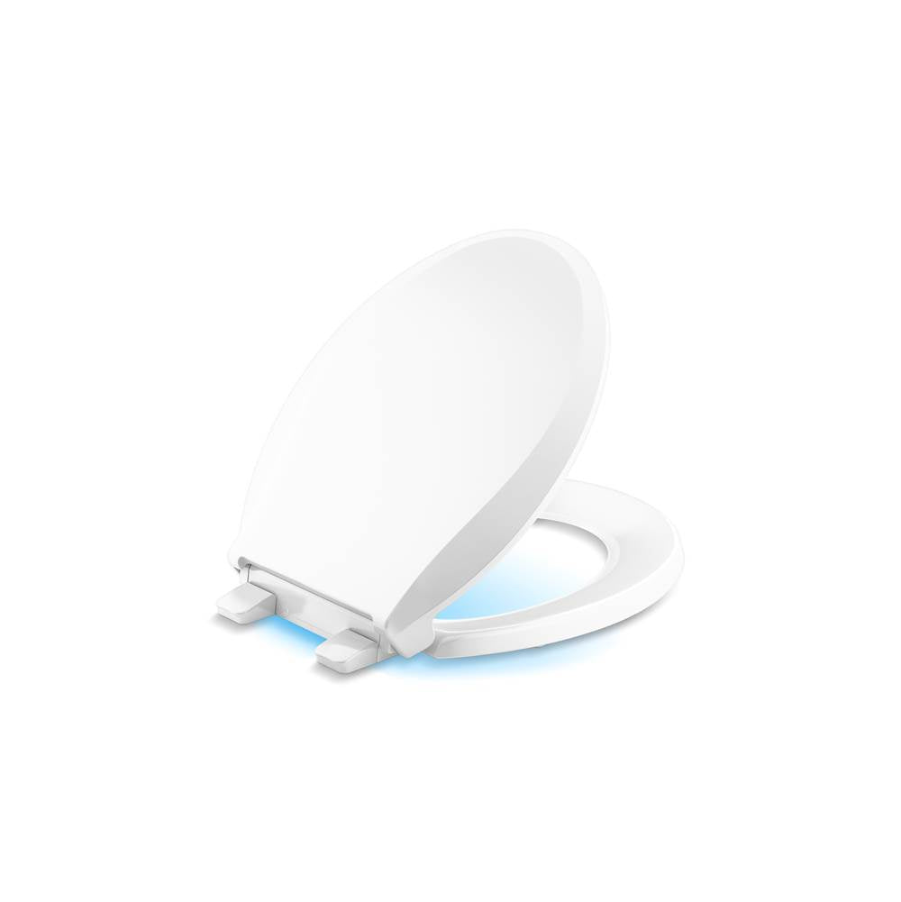 Kohler - Cachet Nightlight ReadyLatch Quiet-CloseE round-front toilet seat - White