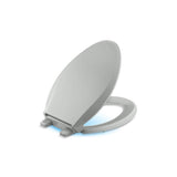 Kohler - Cachet Nightlight ReadyLatch Quiet-CloseE elongated toilet seat - Ice Grey