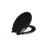 Kohler - Cachet Nightlight ReadyLatch Quiet-CloseE round-front toilet seat - Black