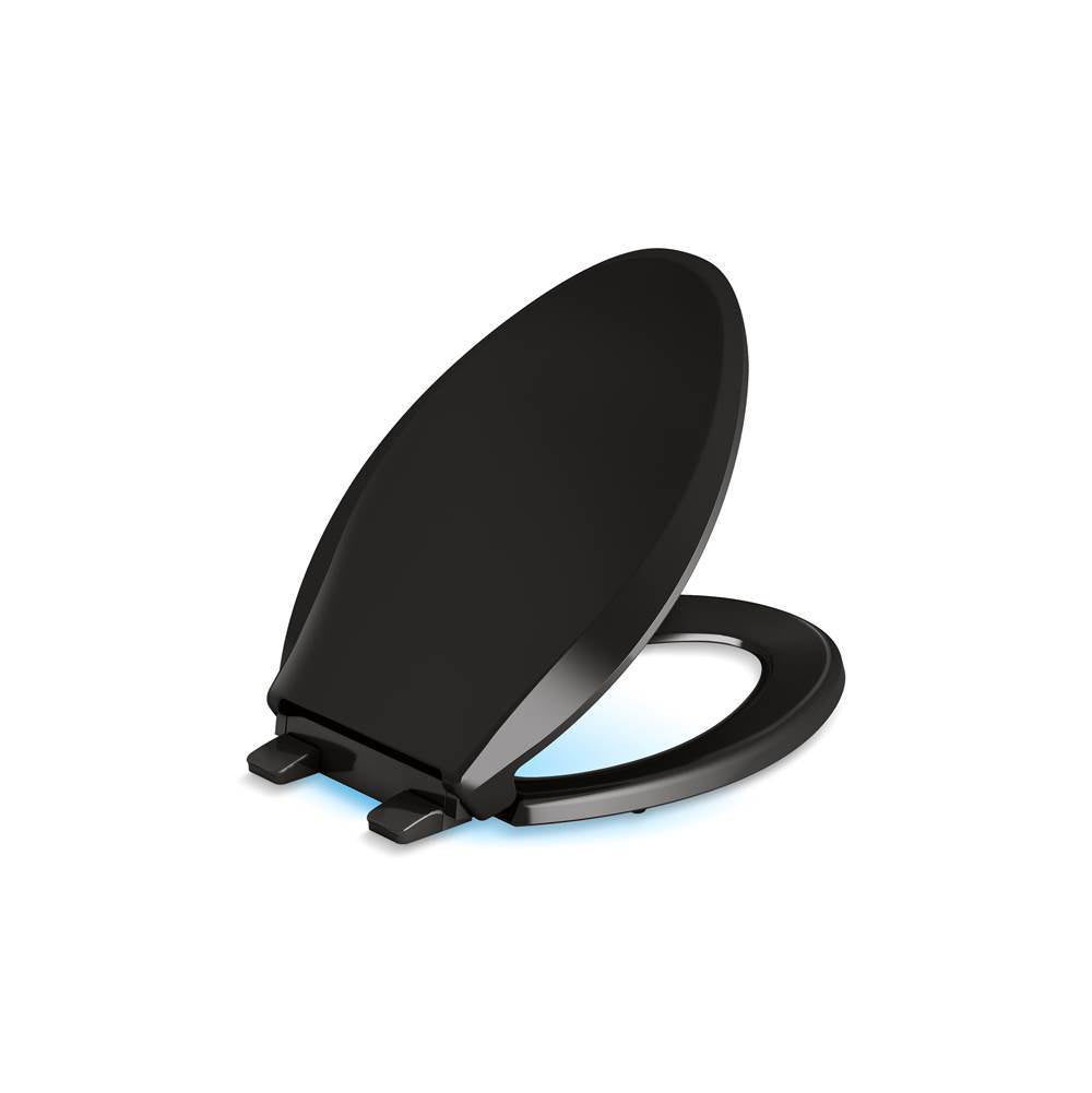 Kohler - Cachet Nightlight ReadyLatch Quiet-CloseE elongated toilet seat - Black