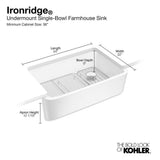 Ironridge 34'' undermount single-bowl farmhouse kitchen sink