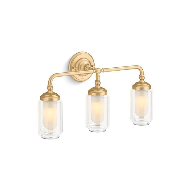 Kohler - Artifacts Three-light sconce - Brushed Moderne Brass