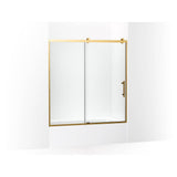 Kohler - Rely 62-1/2'' H sliding bath door with 3/8''-thick glass - Vibrant Brushed Moderne Brass