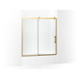 Kohler - Rely 62-1/2'' H sliding bath door with 3/8''-thick glass - Vibrant Brushed Moderne Brass