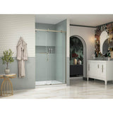 Rely 77'' H sliding shower door with 3/8''-thick glass