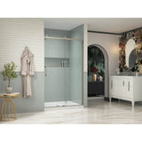 Rely 77'' H sliding shower door with 3/8''-thick glass