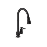 Kohler - Artifacts Pull-down kitchen sink faucet with three-function sprayhead - Matte Black