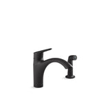 Kohler - Rival Single-handle kitchen sink faucet with side sprayer - Matte Black