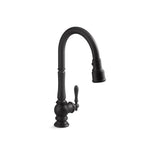 Kohler - Artifacts Pull-down kitchen sink faucet with three-function sprayhead - Matte Black