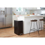 Kohler - 13-gallon stainless steel slim step trash can with bifold lid - Black Stainless