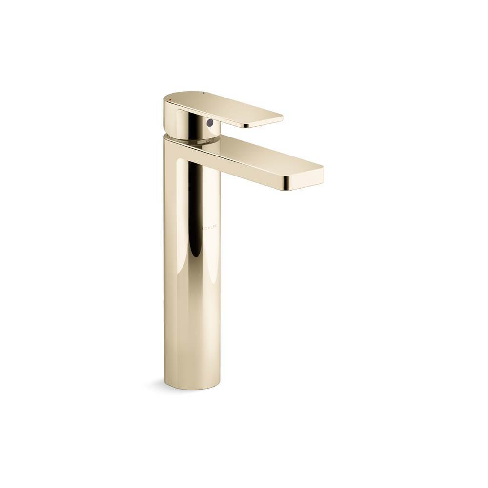 Kohler - Parallel Tall single-handle bathroom sink faucet, 1.0 gpm - Vibrant French Gold