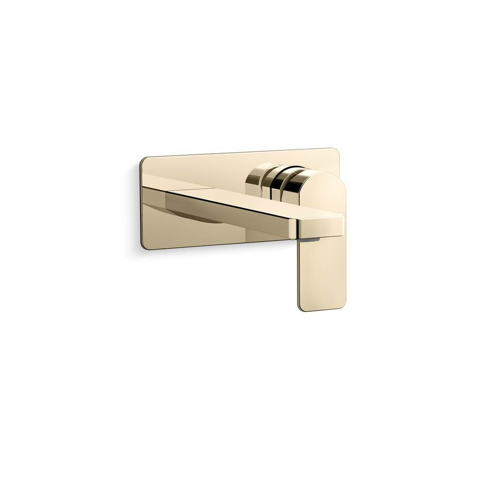 Kohler - Parallel Wall-mount single-handle bathroom sink faucet, 1.2 gpm - Vibrant French Gold