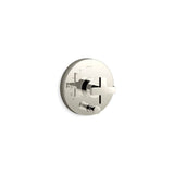 Kohler - Composed Rite-Temp valve trim with push-button diverter and cross handle - Vibrant Polished Nickel