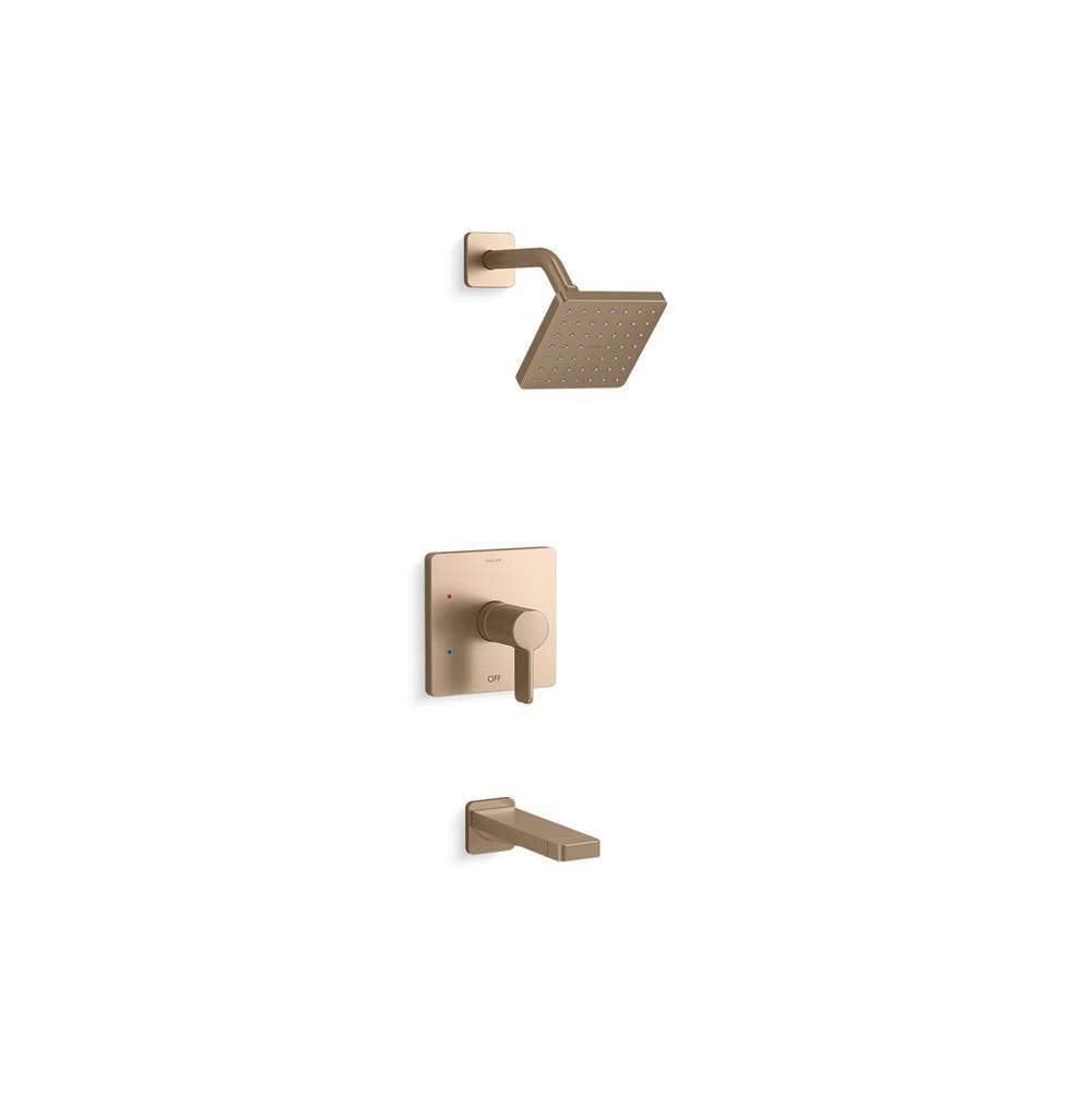 Kohler - Parallel Rite-Temp shower trim kit, 2.5 gpm - Vibrant Brushed Bronze