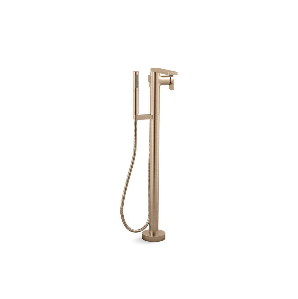 Kohler - Composed Floor-mount bath filler trim with handshower - Vibrant Brushed Bronze