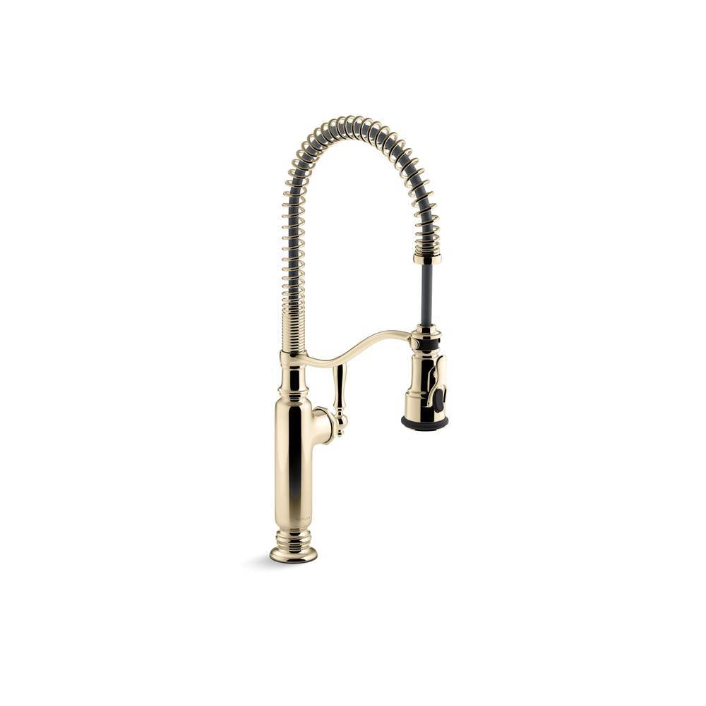 Kohler - Tournant Semi-professional kitchen sink faucet with three-function sprayhead - Vibrant French Gold