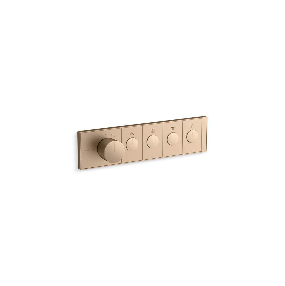Anthem Four-outlet recessed mechanical thermostatic valve control