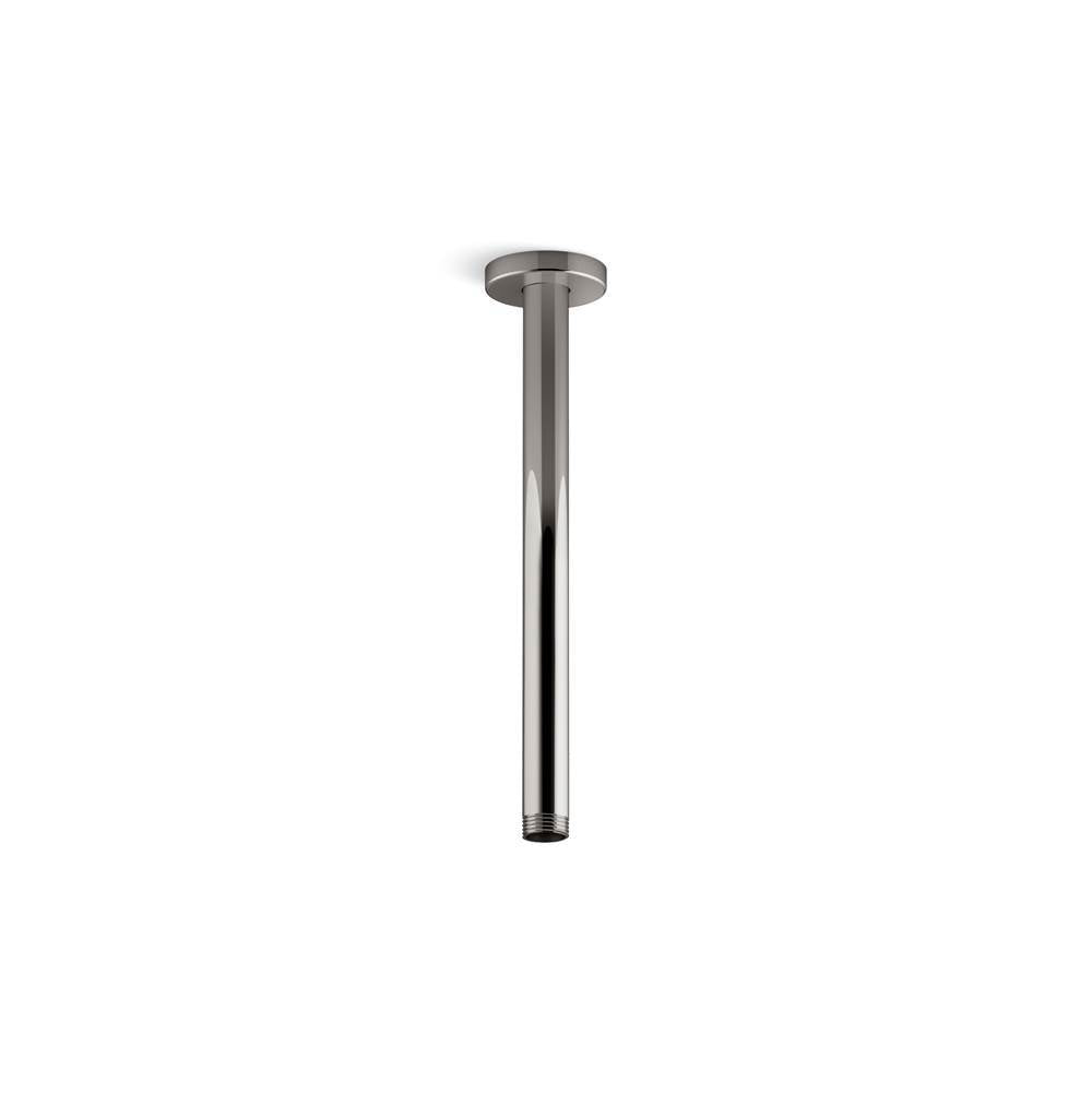 Statement 12'' ceiling-mount single-function rainhead arm and flange