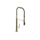 Kohler - Purist Semi-professional kitchen sink faucet with three-function sprayhead - Vibrant French Gold