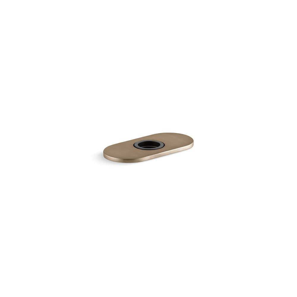 Kohler - 4'' escutcheon plate for InsightE and Kinesis faucet - Vibrant Brushed Bronze