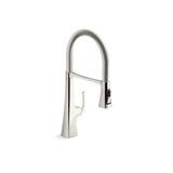 Kohler - Graze Semi-professional kitchen sink faucet with three-function sprayhead - Vibrant Polished Nickel