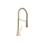 Kohler - Graze Semi-professional kitchen sink faucet with three-function sprayhead - Vibrant French Gold