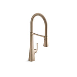 Kohler - Graze Semi-professional kitchen sink faucet with three-function sprayhead - Vibrant Brushed Bronze