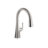 Kohler - Graze Pull-down kitchen sink faucet with three-function sprayhead - Vibrant Titanium