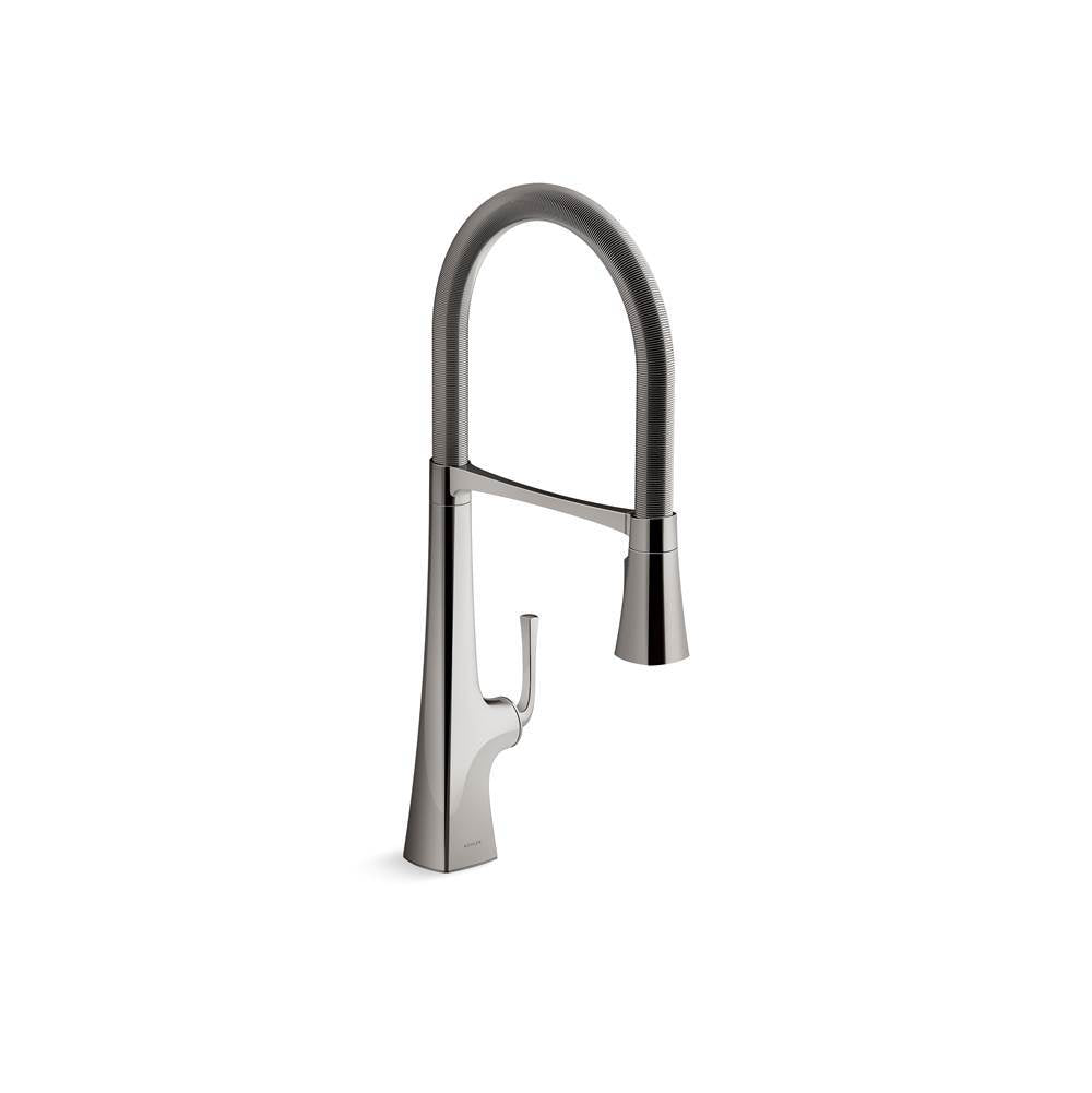 Kohler - Graze Semi-professional kitchen sink faucet with three-function sprayhead - Vibrant Titanium
