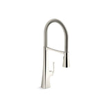 Kohler - Graze Semi-professional kitchen sink faucet with three-function sprayhead - Vibrant Polished Nickel