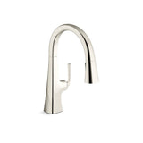 Kohler - Graze Pull-down kitchen sink faucet with three-function sprayhead - Vibrant Polished Nickel