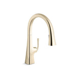 Kohler - Graze Pull-down kitchen sink faucet with three-function sprayhead - Vibrant French Gold