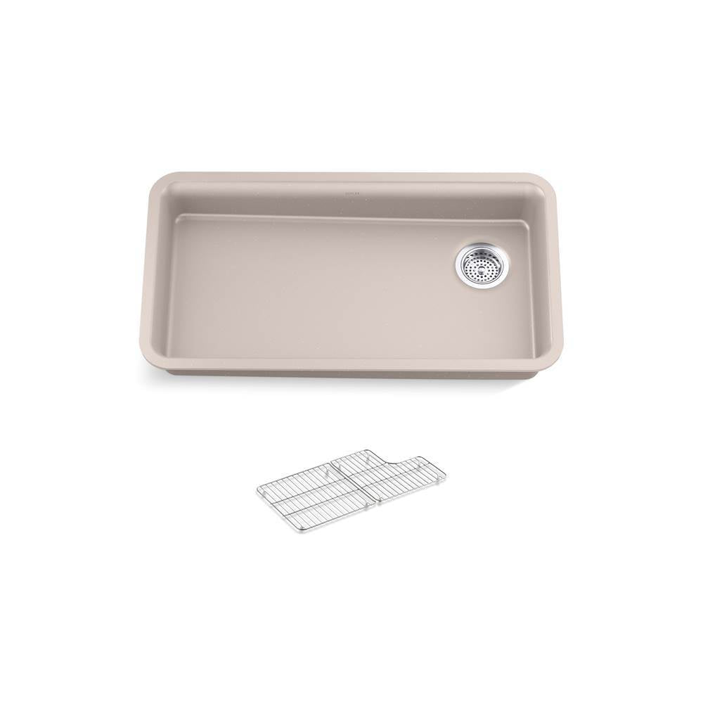 Kohler - Cairn 33'' undermount single-bowl kitchen sink - Matte Taupe