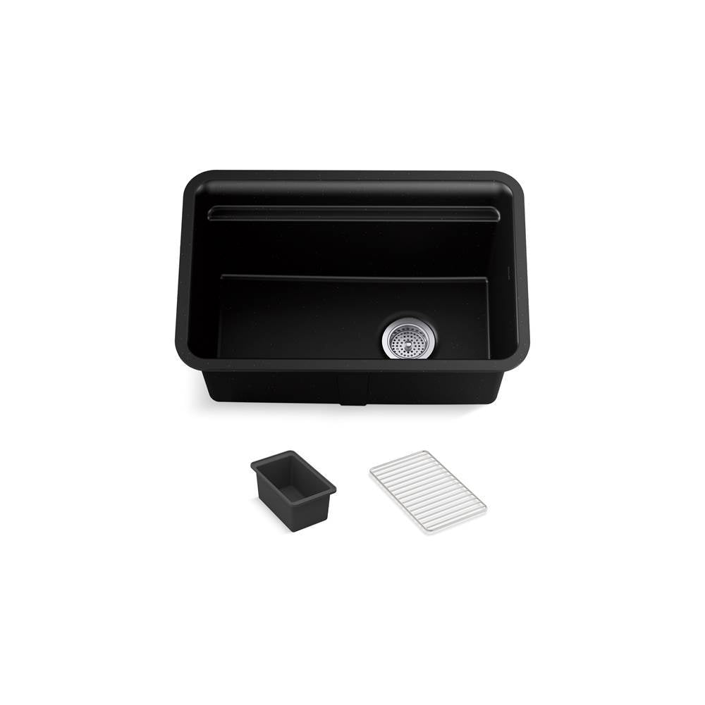 Kohler - Cairn 27-1/2'' undermount single-bowl utility sink - Matte Black
