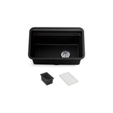 Kohler - Cairn 27-1/2'' undermount single-bowl utility sink - Matte Black