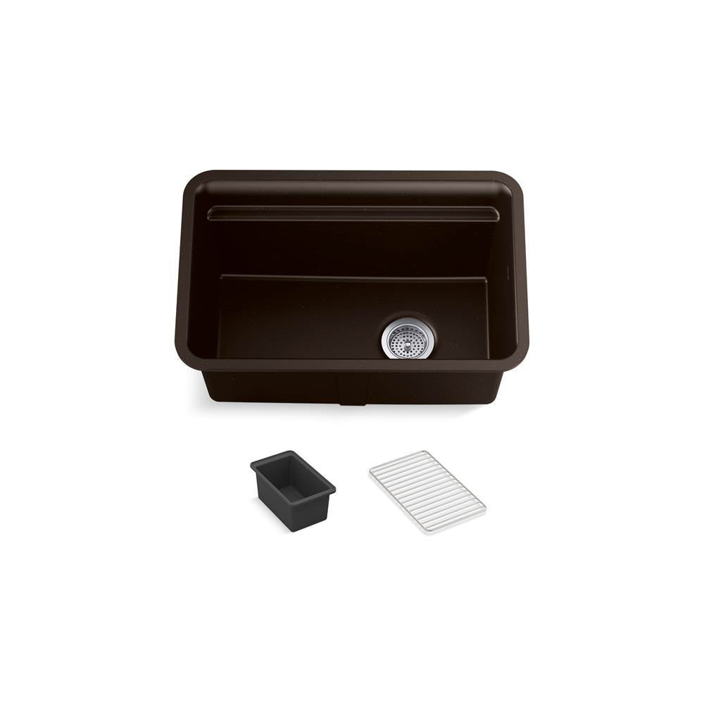 Kohler - Cairn 27-1/2'' undermount single-bowl utility sink - Matte Brown