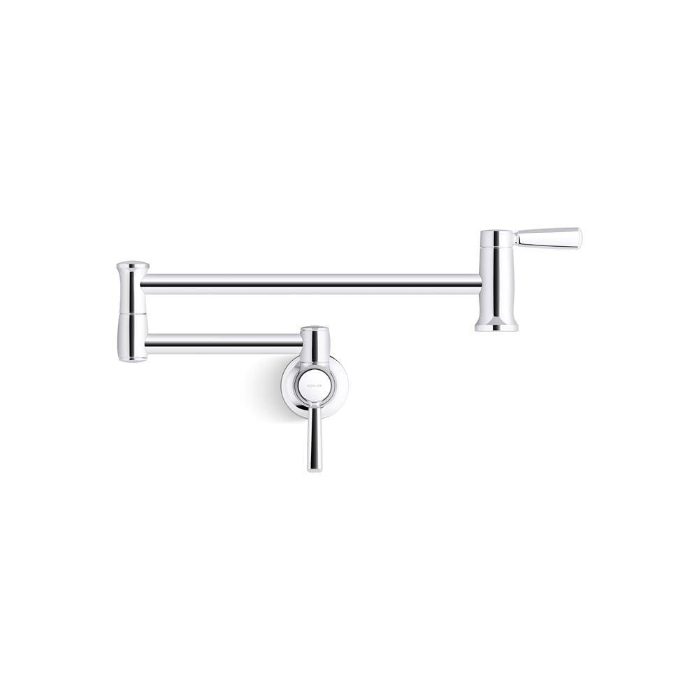 Wall-mount pot filler